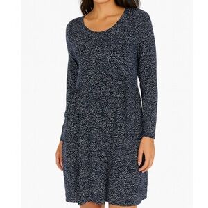 J. Jill Wearever Collection dress Stretch Womens Sz SM Black White below knee